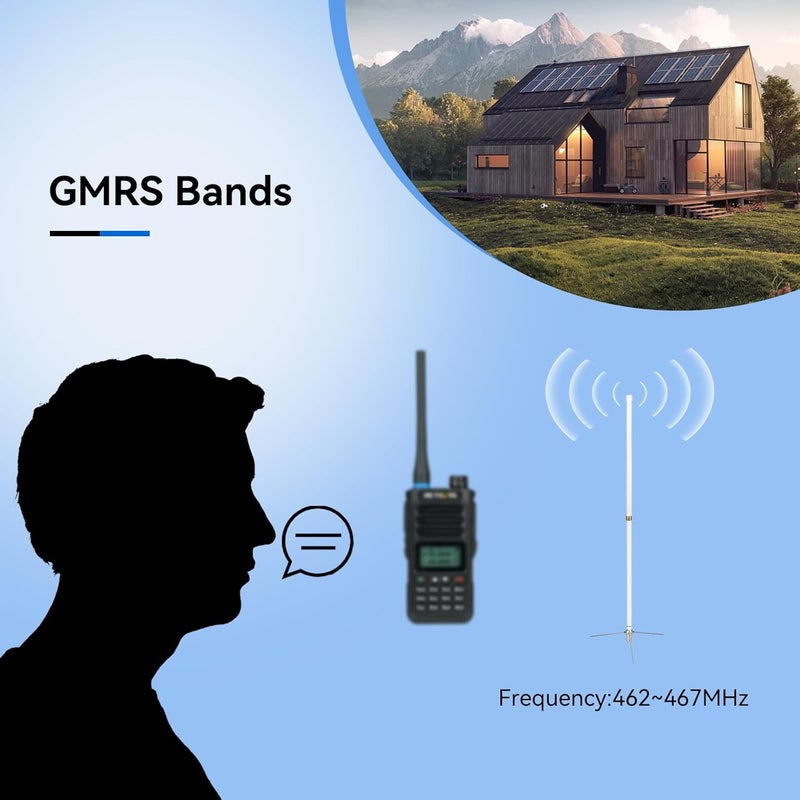 Retevis GMRS Base Antenna,7.2dBi High Gain 462-467MHz,Fiberglass UHF GMRS Repeater Antenna,Compatible with RT97 BTECH Midland Motorola KG-935G Wouxun GMRS Radios Repeater Base Station(1 Pack) - Image 5
